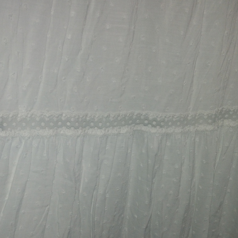 Knox Rose White Eyelet Tiered Maxi Dress With Pockets 100% Cotton - Picture 4 of 6
